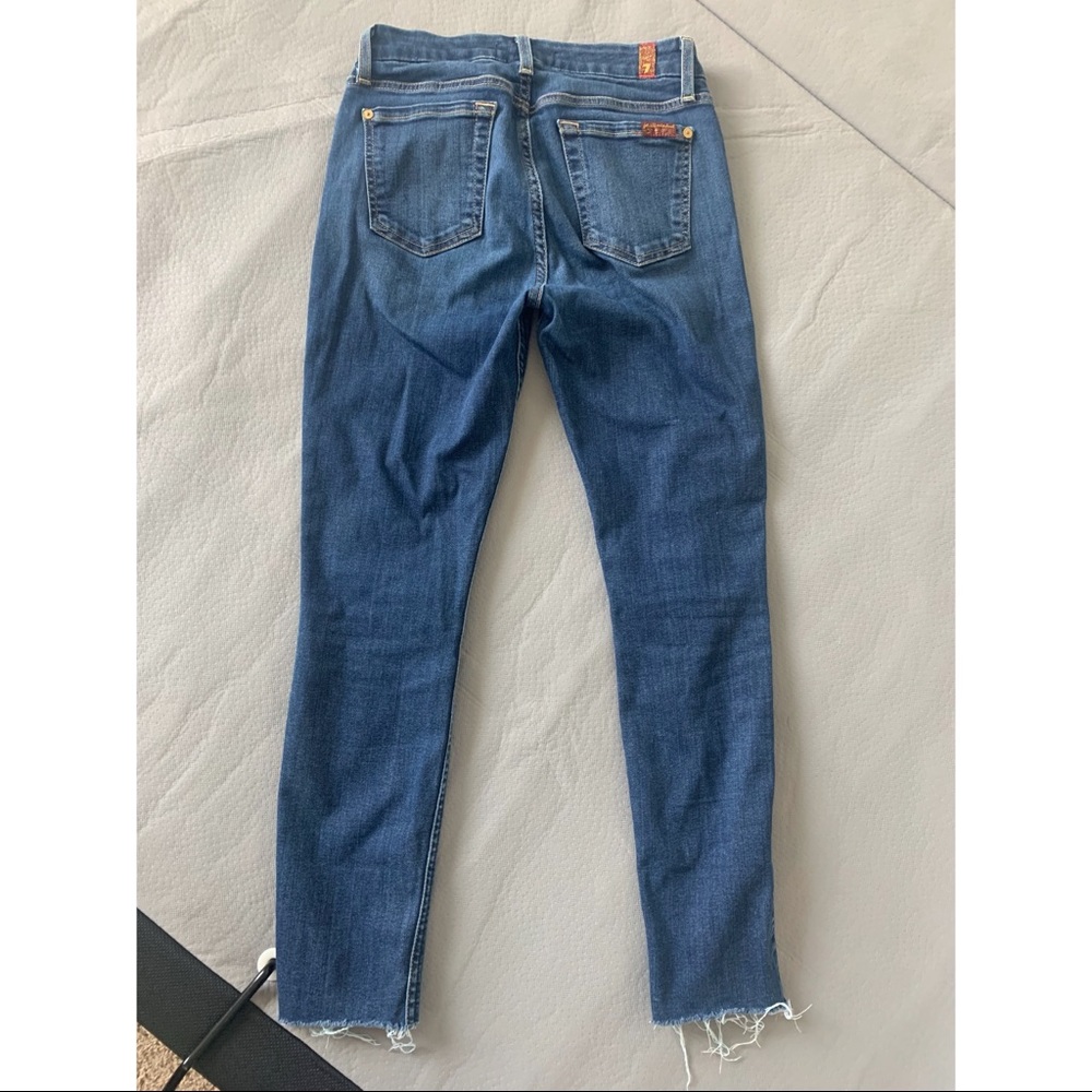7 for All Mankind B(air) frayed ankle skinny Jeans